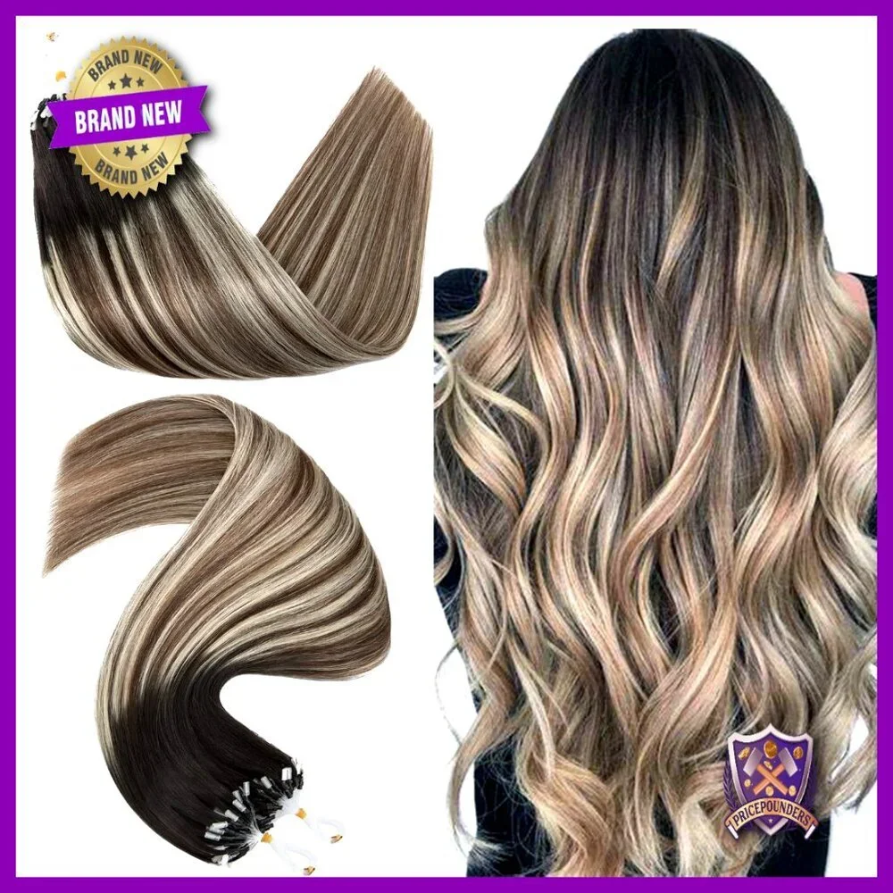 Human Hair Micro Loop Extensions 14 Inch 50g Pre Bonded Cold Fusion